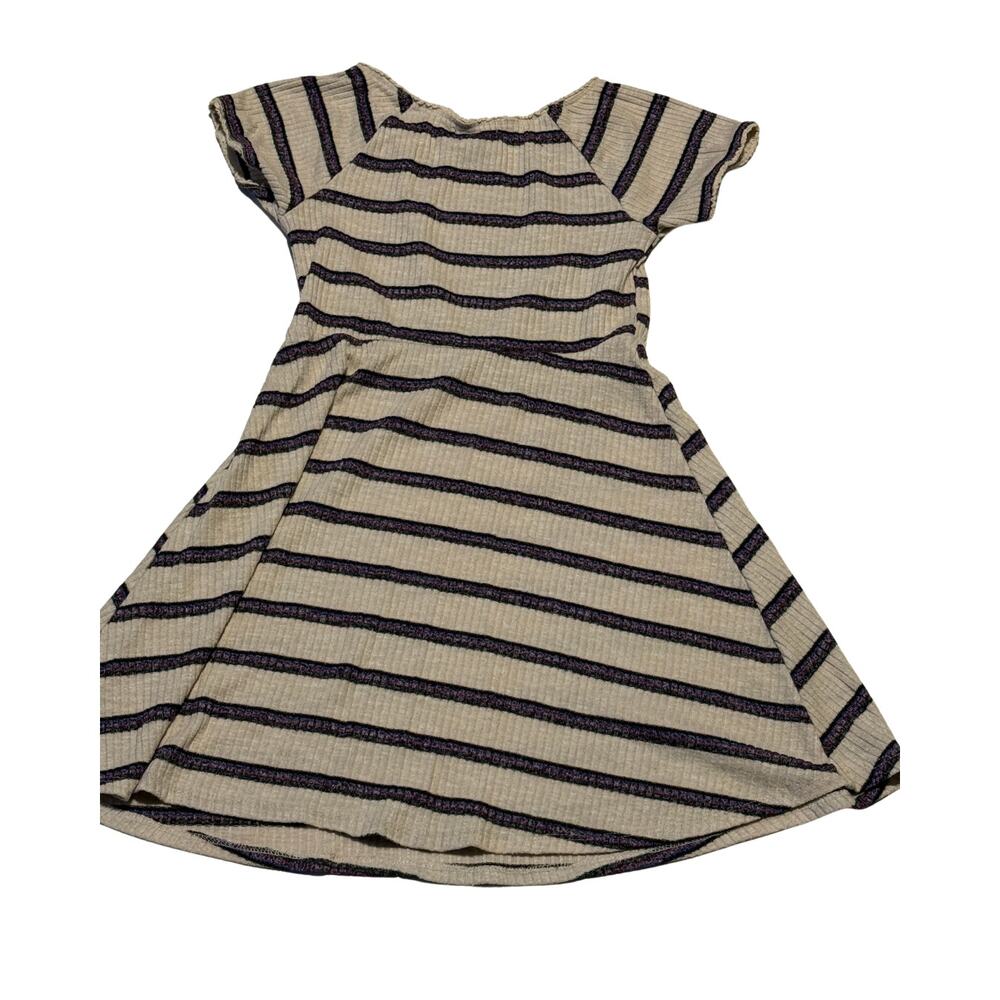 Academia Preppy Striped Ribbed Fit & Flare Dress Art Class Girls Size M 7/8 - Picture 2 of 5
